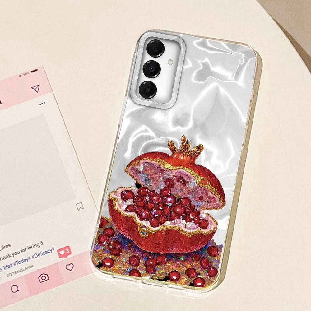 White Peony Lotus Print Women Girls Phone Case for Samsung Galaxy A55 A56 A36 A26 A16 A53 A06 A14 A24 A34 A54 A15 A25 A35 Cover