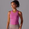 Professional Yoga Women's Beautiful Back Exercise, Running Fitness, Breathable Pleated Vest, Quick Drying Fitness Suit, Sexy Slim Fit Top