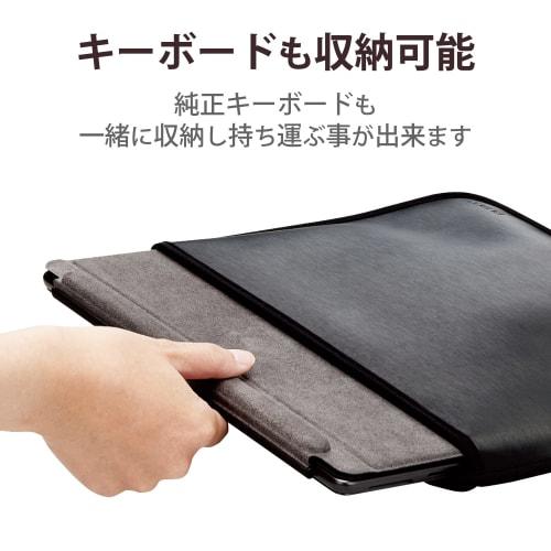 ELECOM Surface ProX/8/9/10/11 Generation Case PC Case Semi-Hard Pouch Sleeve Shockproof with Pen Holder Black TB-MSP8SHPBK