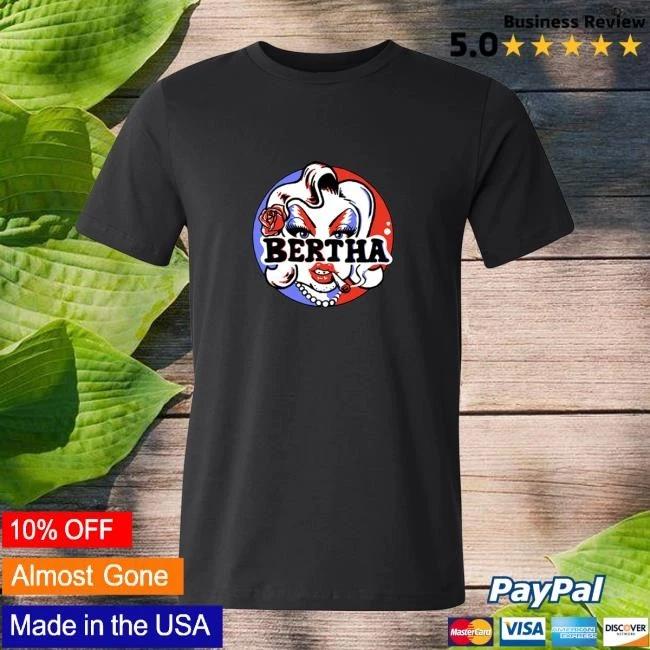 

Grate Drag Bertha Black Logo Tee 2XL