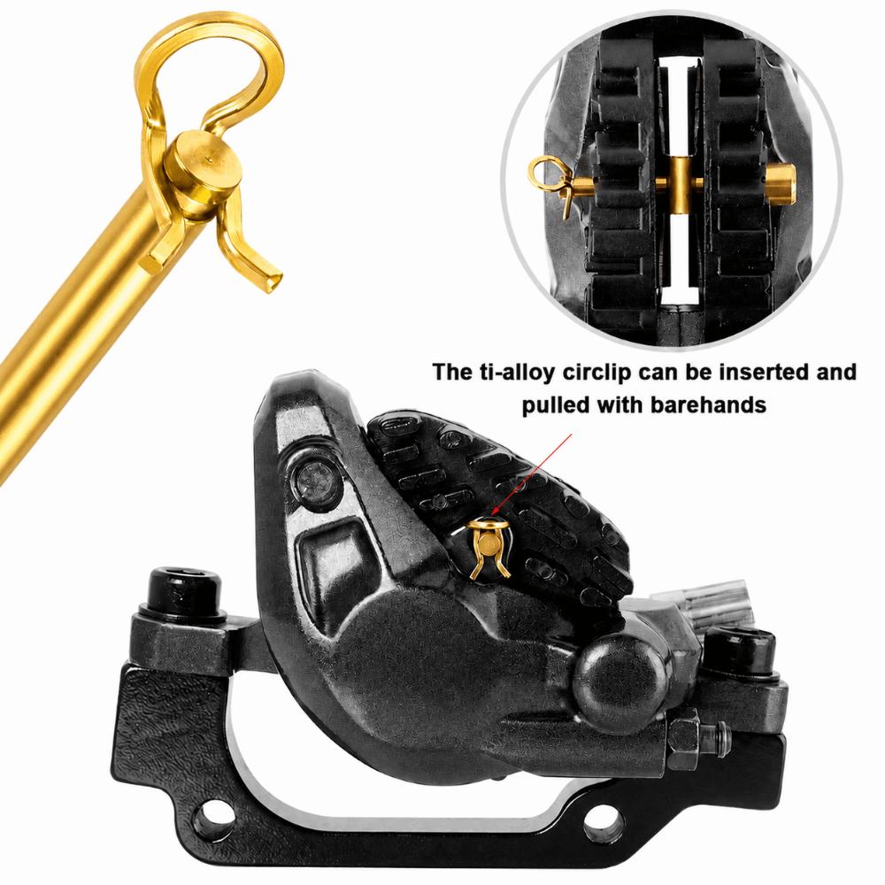 2 Sets M4 Threaded Brake Pad Bolts Titanium Alloy Brake Caliper Screws  for Road Bicycle