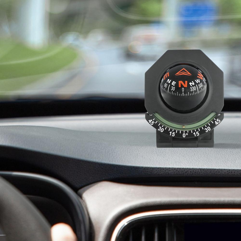 Car Dashboard Compass With Slope Meter 2-In-1 High Precision Navigation Car Mount Compass Ball for Car Boat Off Road Accessories