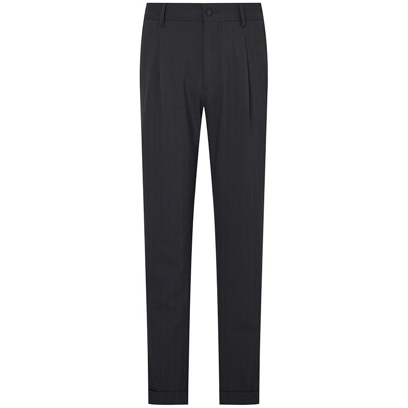 

Baoxiniao Men s Striped Texture Straight-Leg Casual Suit Pants 36