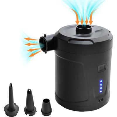 Portable Air Pump with 5200mAh Battery,USB Rechargeable Quick Fill Inflator Deflator Air Mattress Paddle Boat Inflatable Pool Swimming Ring Camping