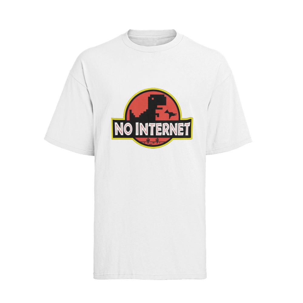 

Herren Bio Baumwolle T-Shirt Jurassic Park Parodie – No InternetLustig Funny 2XL