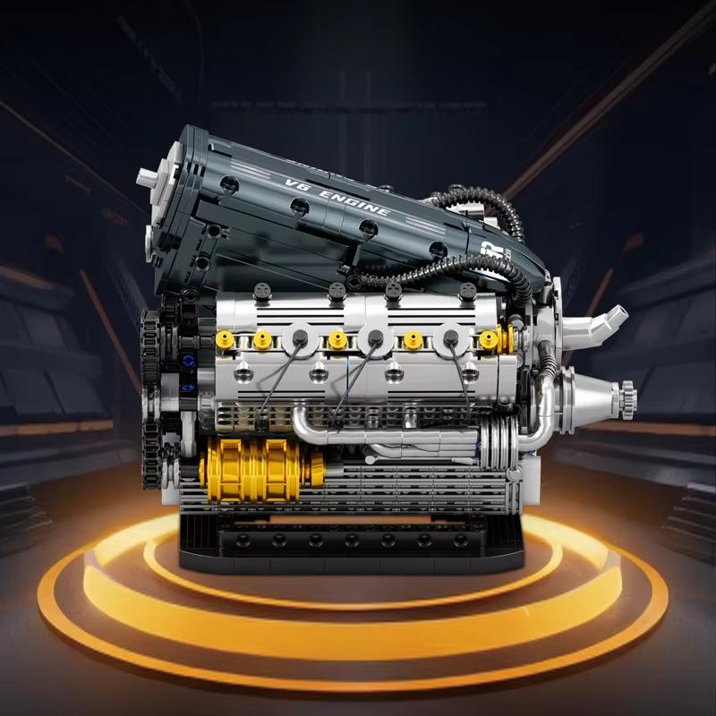 High-Quality Moc High-Quality V6 High-Quality Engine High-Quality Building High-Quality Blocks High-Quality 1268Pcs High-Quality Motorized