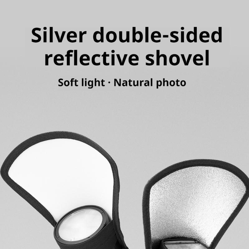 Adjustable Elasticity Strap Flash Diffuser Reflector Double Sided Bounce Reflector Photography Light Bounce Accessories