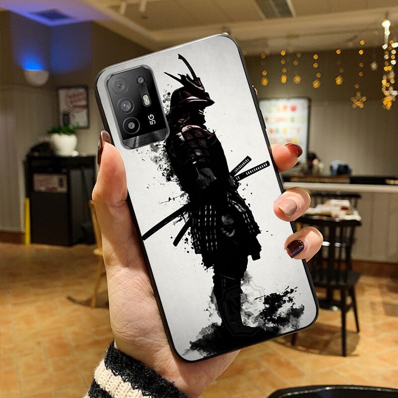 Samurai Phone Case for OPPO A54 A74 A94 A53S A9 A5 A15 A16 A91 A96 A76 Reno8 8Pro Reno2 Z