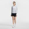 FILA Fitness Fashion Comfortable Simple Sports Training Slim Fit Hooded Knit Jacket Women jackets Light-Blue Gray A51W621501FGY
