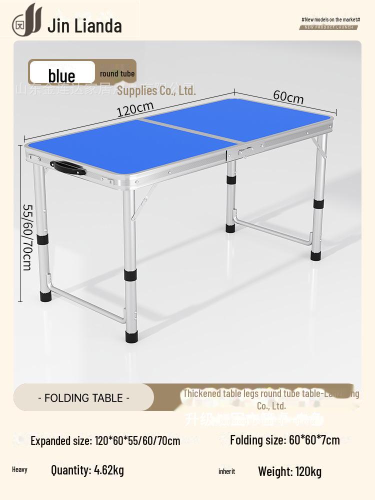 Přenosný multifunkční hliníkový skládací stůl pro stolování a venkovní použití