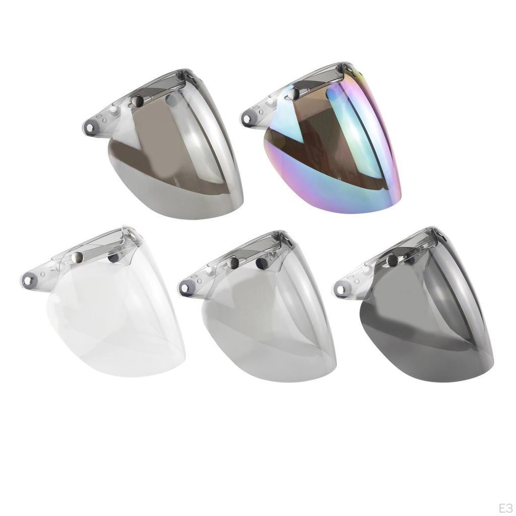 Windshield Visor with 3 Snaps for Flip Bubble