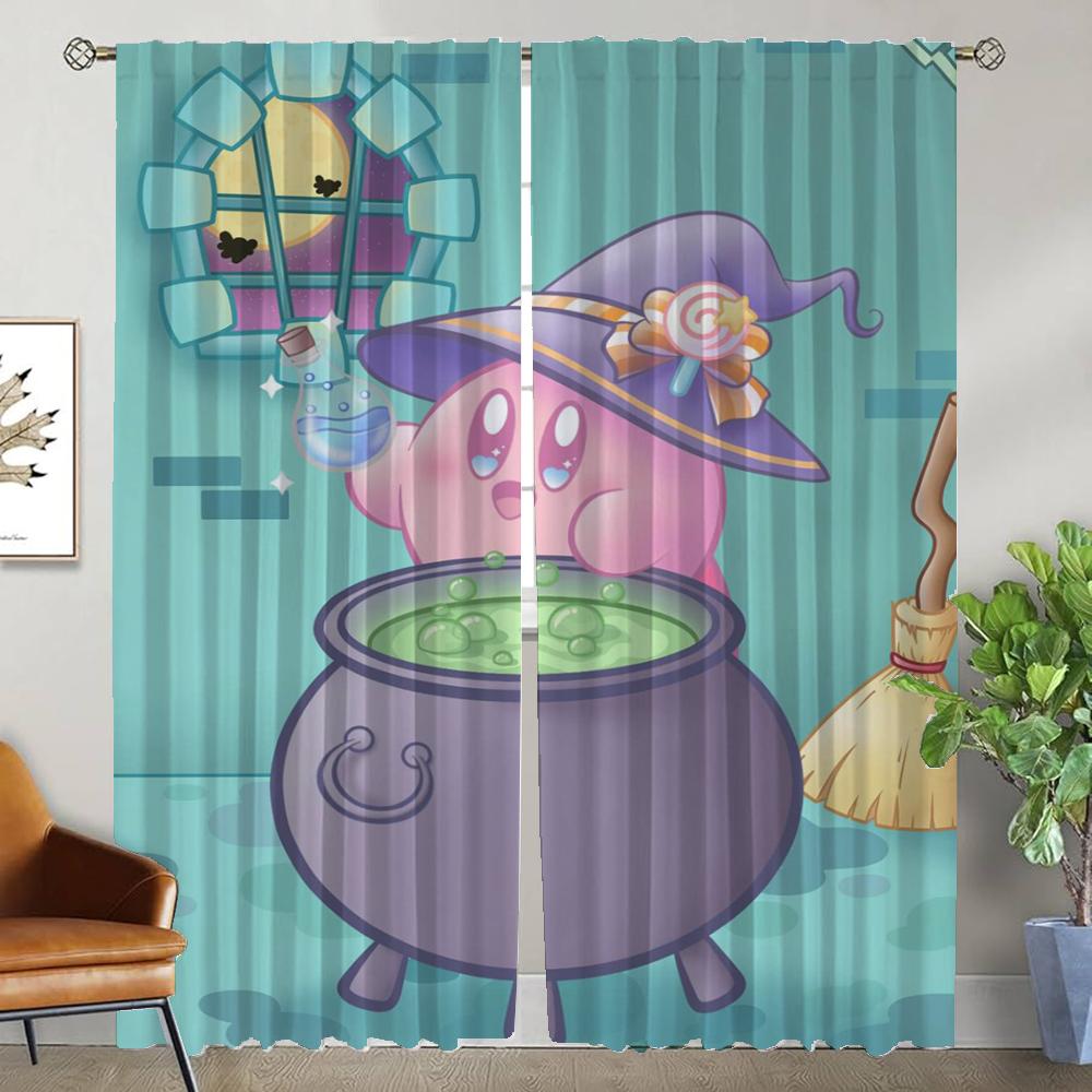 

K-Kirbyes Curtains for Bedroom Elegant Room Curtains 2 Pieces Partition Blackout Curtain Halloween Decoration Shades Living Home W50xH70cmx2pcs-CL