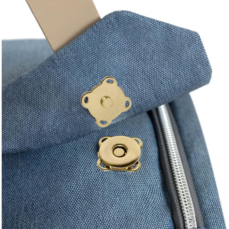 30 Sets Magnetischer Druckknopf 18mm Magnetischer Knopf für Kleidung Taschen Geldbörsen Aufnähen von Magnetischen Druckknöpfen für Stoff DIY Basteln(Silber,Gun Color,Helles Gold)