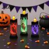 Battery Operated Halloween Candle Electronic Light, Fun Spooky LED Candle, 3-Color Flickering Three-color Luminous Realistic Flame Safe