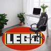 1 szt. Okrągły dywanik podłogowy LEGO Office z motywem cegły, Mata wewnętrzna odpowiednia do biura, Pod krzesła biurowe, Sypialni, Salonu, Wystroju domu, Dekoracja pokoju