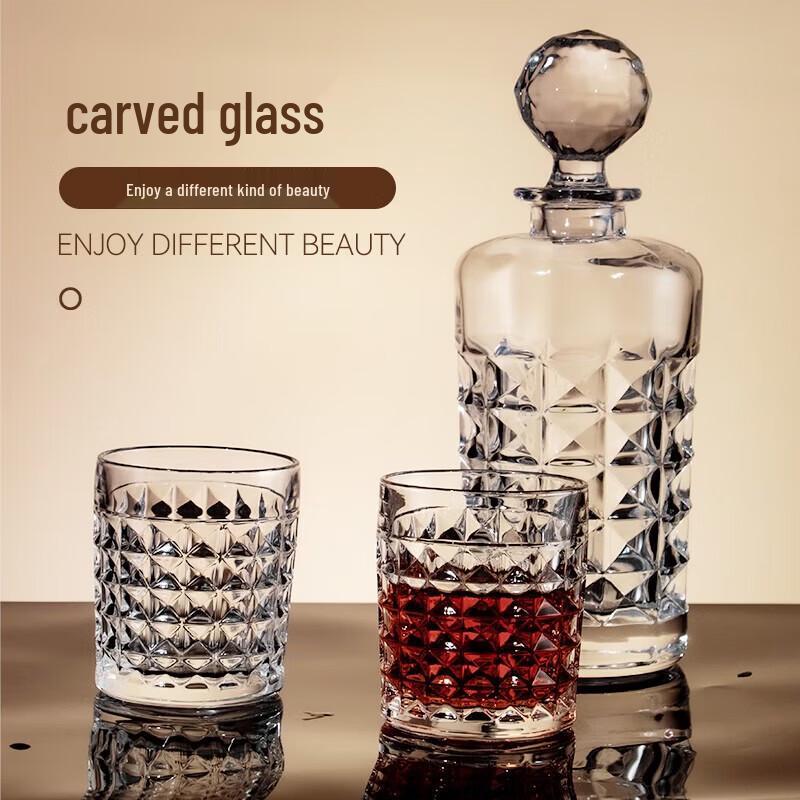 FANKAQI Luxury Crystal Whiskey Glass Set