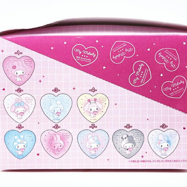 My Melody 50th Anniversary Girly Pop Heart Trading Heart Pin Badge of (Box 18)