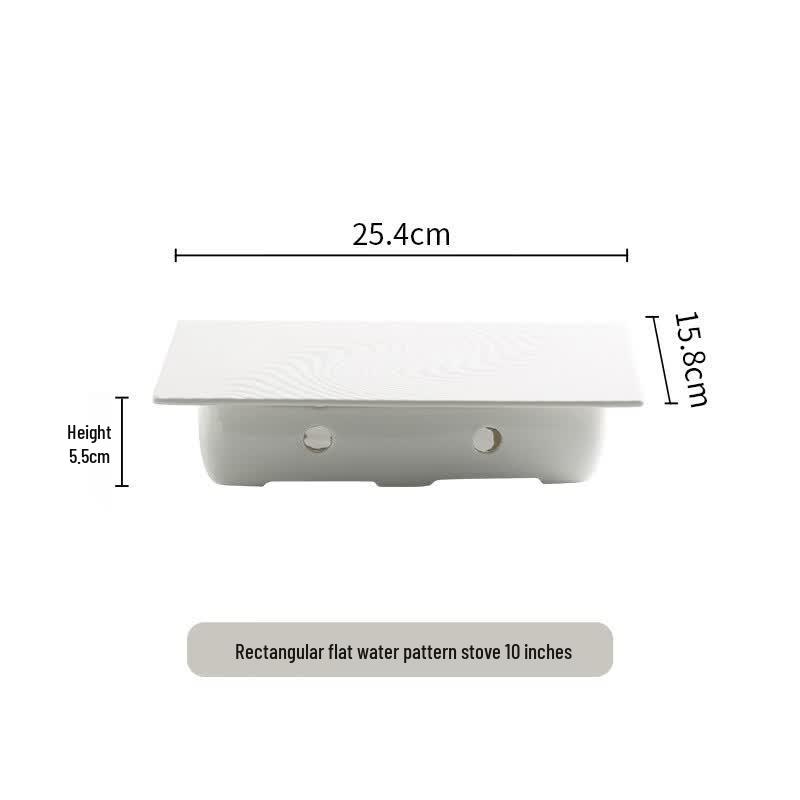 Ceramic Warming Fish Platter with Base