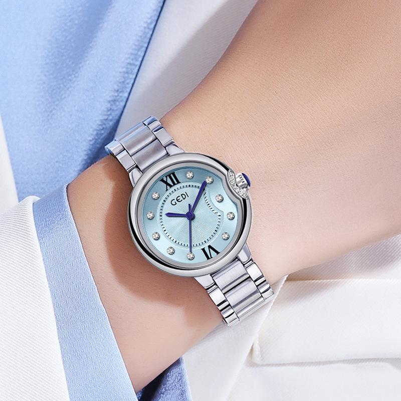 Light Luxury Exquisite Waterproof Watch Fashion Niche High-End Steel Belt Women'S Watch