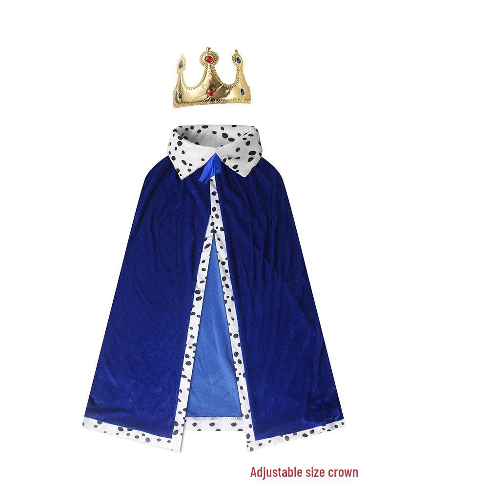 Children's Halloween Royal Cloak - Adult Prince/Princess Cape for European Festival & Masquerade Performance.