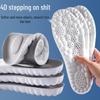 4D Cloud Tech PU Massage Arch Support Insoles - Men's High Elastic, Shock Absorbing, Deodorizing Sports Shoe Pads