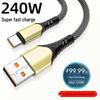 240W Super Fast Charging Type-C Cable for Huawei, Vivo, Oppo, Honor 6A