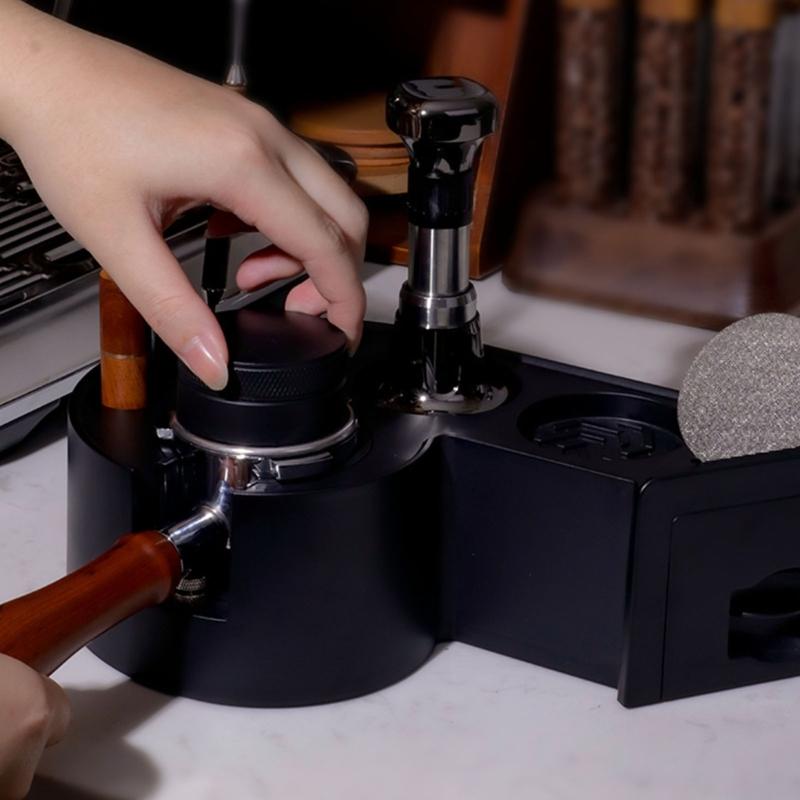 Nonslip Coffee Tamper Base Station With Ergonomic Handle For Baristas Tool ABS Construction Pressing Base
