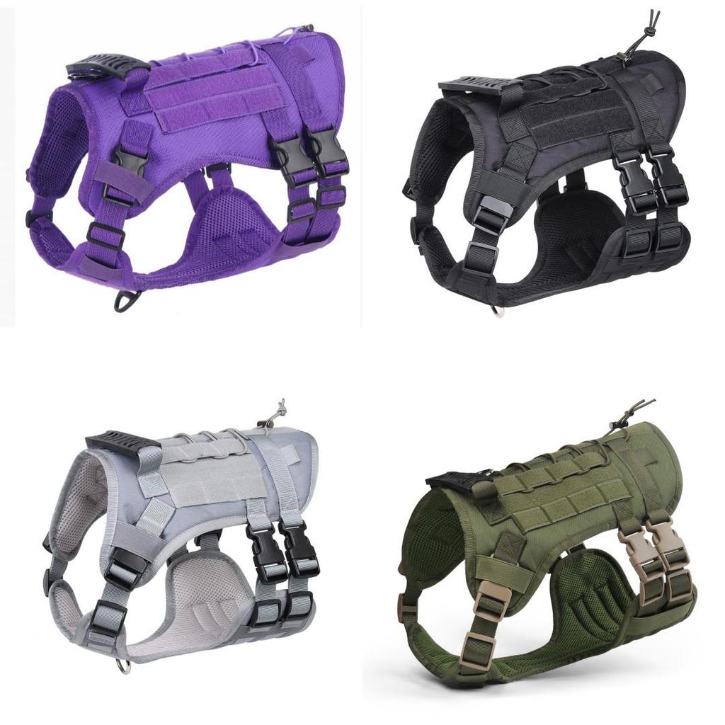Tactical Dog Harness Oxford Fabric For Large Medium Dogs Outdoor Training