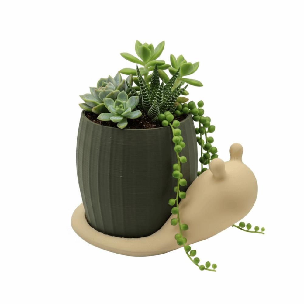 Creative Unique Snail-shaped Flower Pot Cute Corrosion Resistant Eco-Friendly Planter Plastic Growing Pots Home Decor