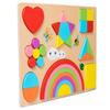 Wooden Rainbow Puzzle Board: Early Learning & Color Sorting Toy for Children