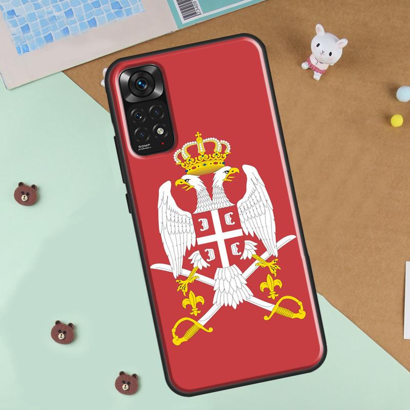 Serbia Flag Phone Case For Xiaomi Redmi Note 12 8 9 10 11 Pro 8T 9S 10S 11S 12S 10A 9C 10C 12C Cover