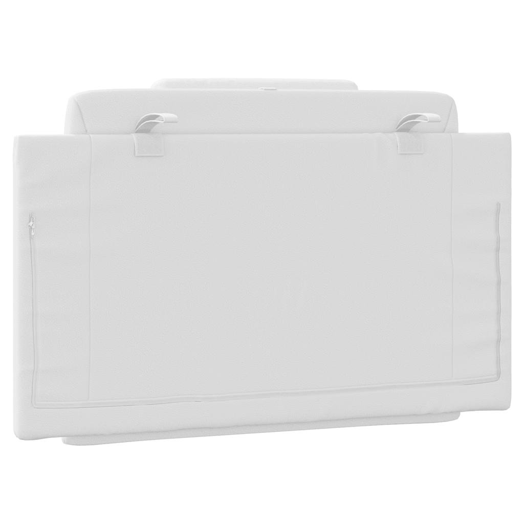 Vidaxl Headboard Pillow, White, 90 Cm, Faux Leather