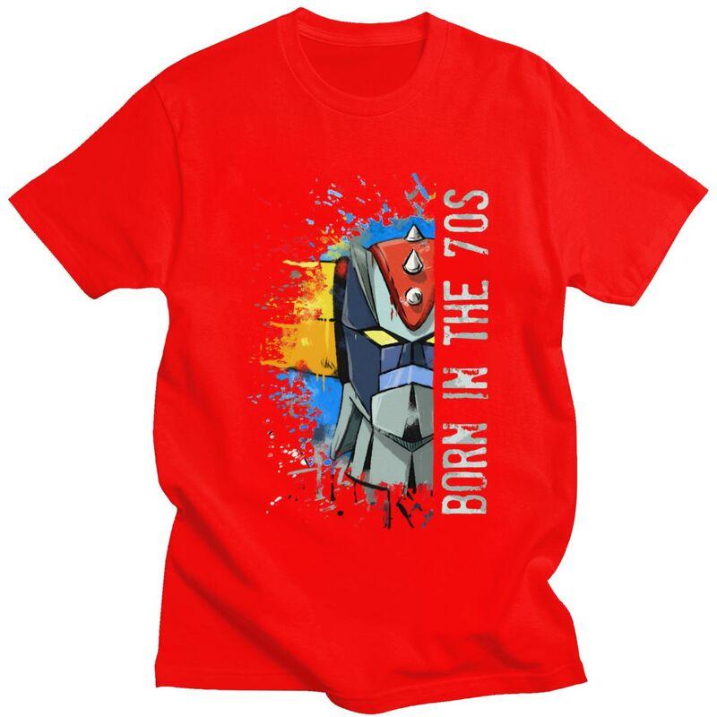 Custom Ufo Robot Goldrake T Shirts for Men 100 Cotton Tees Goldorak Anime Tshirts Short Sleeve Tshirt Clothing S
