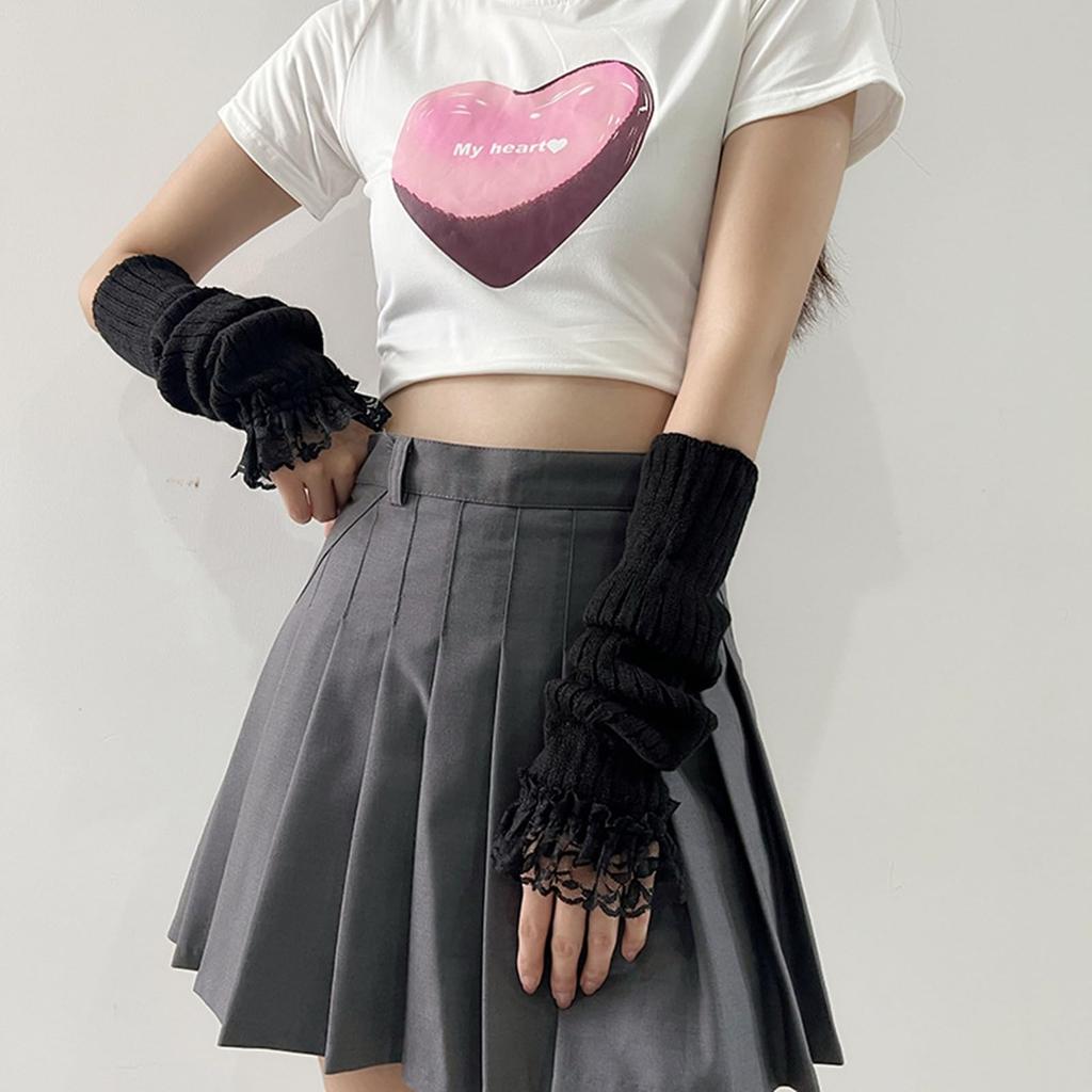Arm Attached Arm Arm Landmine Black [Lamerry] Covers, Lace, Sleeves, Warmers, Covers, Kimono, Cute, Style, Subculture, Cosplay, Lolita, Women's,