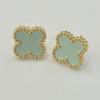 High-end Fashion Lucky Four-leaf Clover Titanium Steel Earrings Light Luxury Earrings New Versatile Women's Earrings