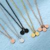Stainless Steel Round Flat Chain Necklace with UV Color Printing