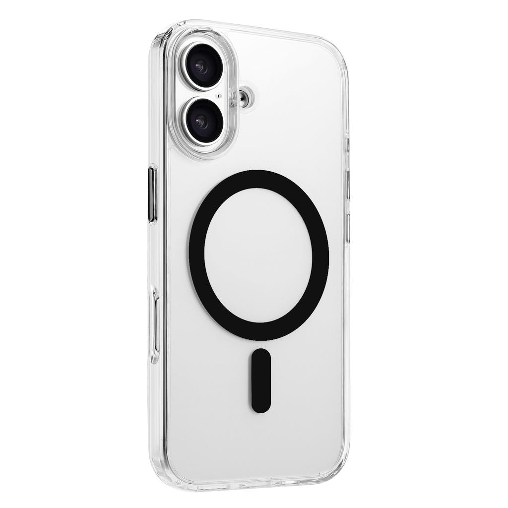 For iPhone 16 Case Compatible with MagSafe Clear PC + TPU Sealed Magnetic Phone Cover