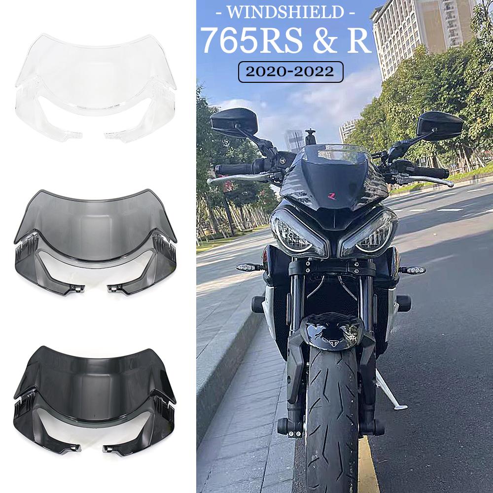 

2022 Motorcycle Windshield Windscreen For Street Triple 765 S660 765S 765R 765RS Athletic Modification Wind