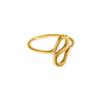 Gold-Plated Wave Design Index Finger Ring for Women - Luxury Fashion Statement Ring