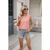 Casual Women's Tank Top Loose Solid Color Sleeveless V-neck Basic Vest For Daily Wear