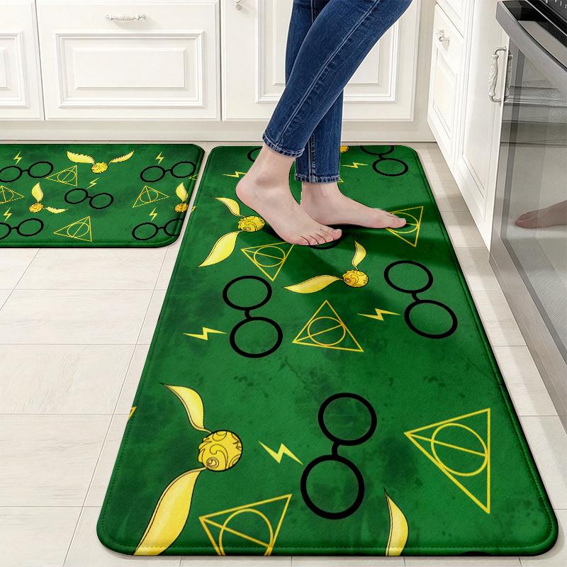 Harry Potter Flannel Kitchen Mat Christmas Soft Area Rug Non Slip Floor Carpet Home Decoration