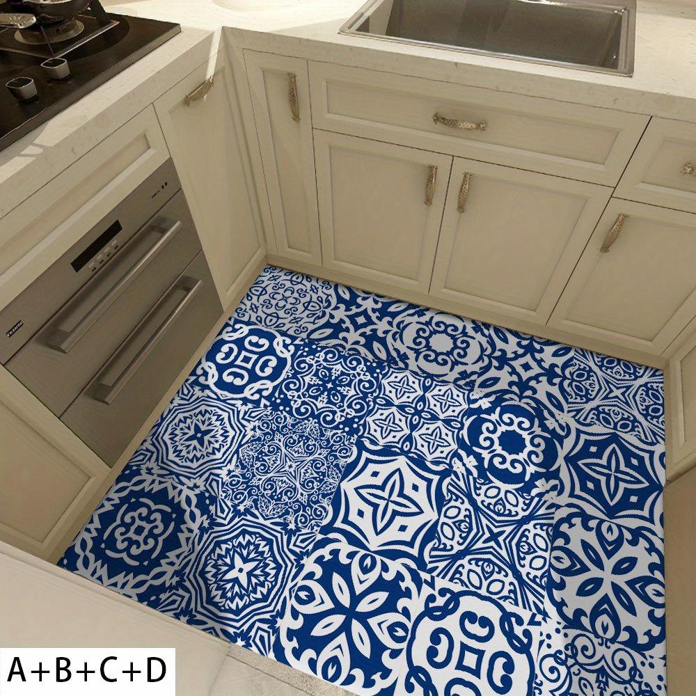 20pcs Classic Flower Textured Tile Wall Stickers Ecorative Tile Stickers Waterproof Self-Adhesive Removable and Easy To Clean Window Stickers