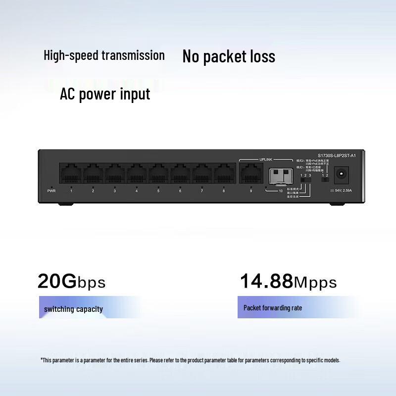 

Huawei S1730S-L8P2ST-A1 Gigabit POE Switch