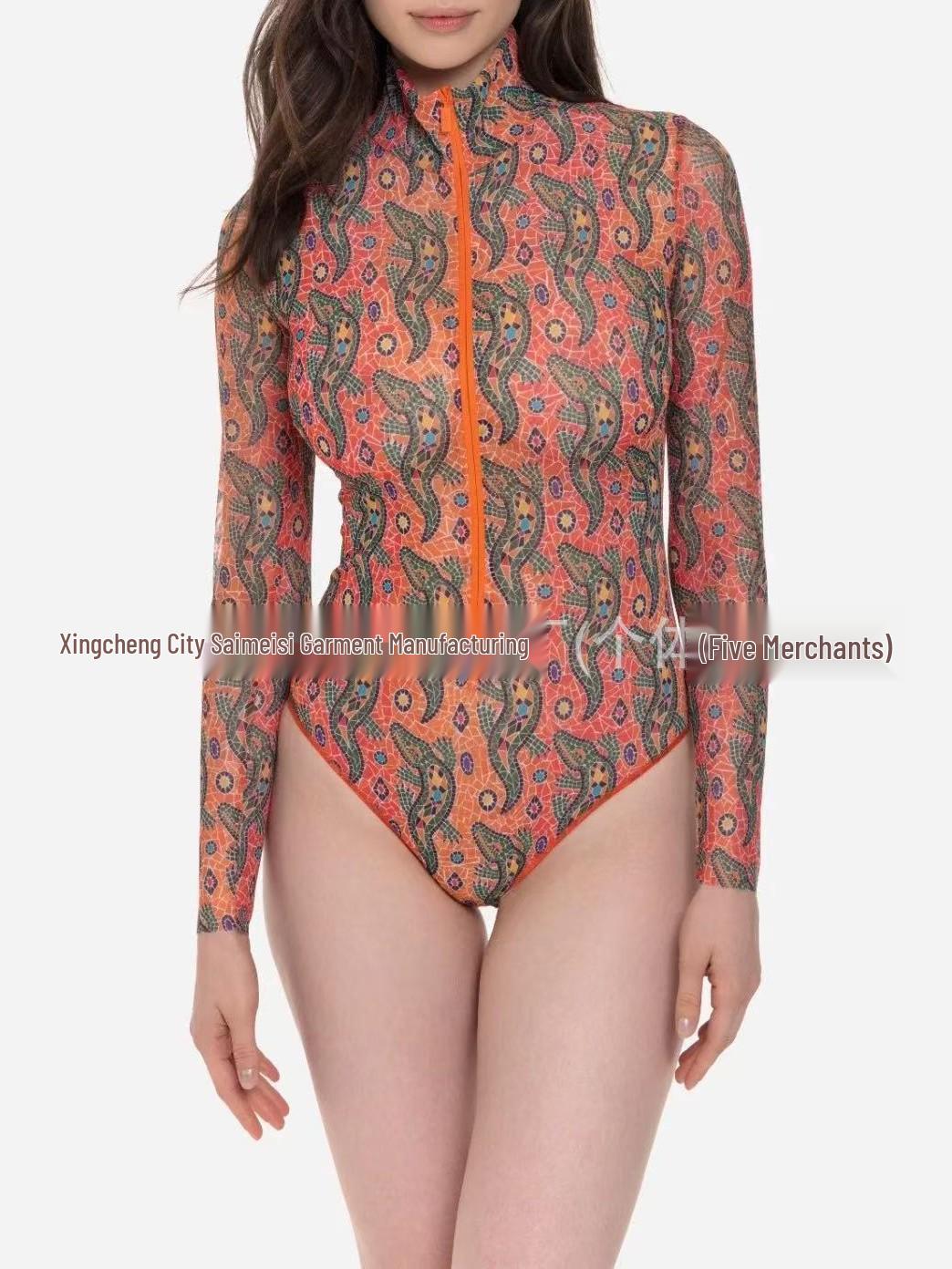 Women s 2026 Sun Protection Mesh Long Sleeve Racing Bodysuit - Quick-drying, Conservative Surfing Suit Double Extra Large картинки