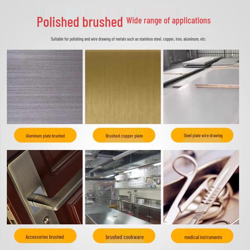 Brushed Stainless Steel & Nylon Fiber Polishing Disc with Cross Core