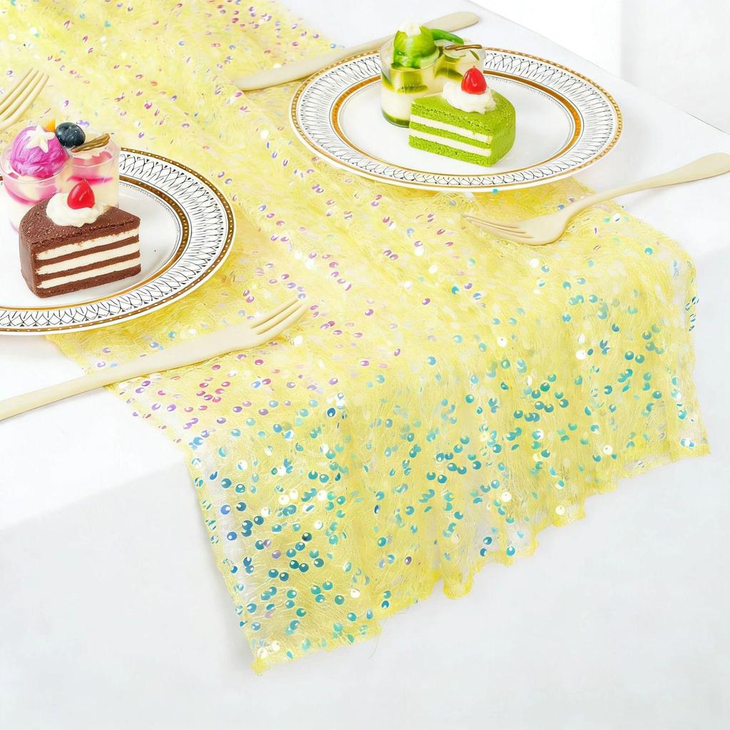 Mermaid Glitter Sequin Table Runner - Wedding & Party Decor