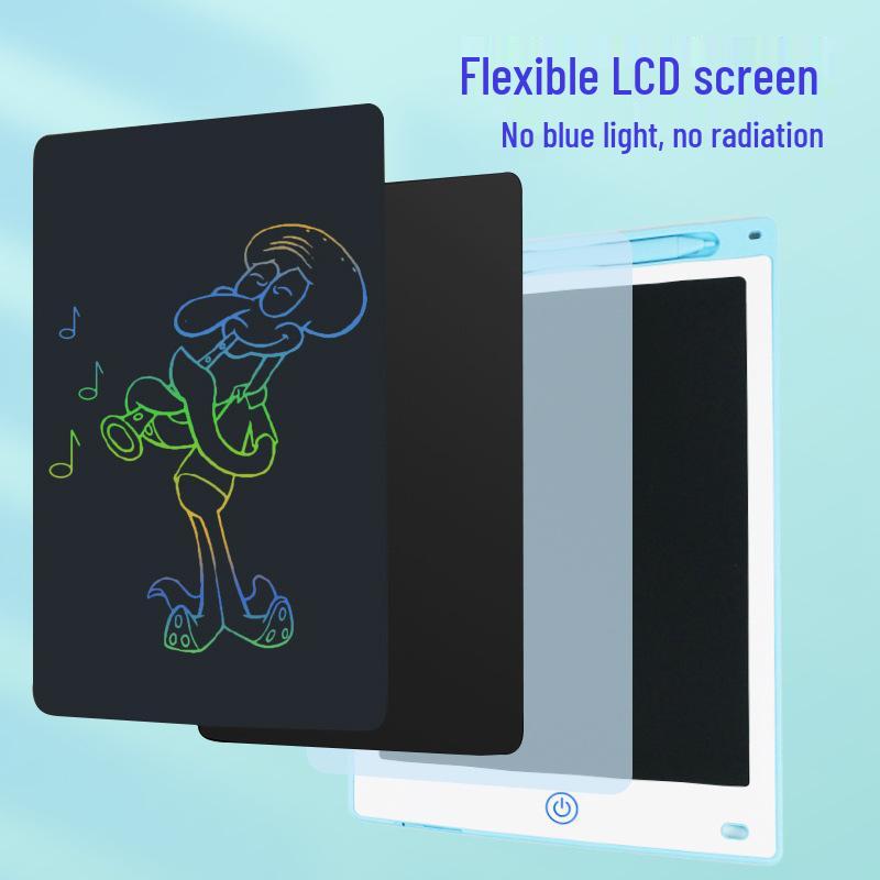 White LCD Drawing Board for Kids - 8.5", 10", 12" Educational Handwriting & Art Toy