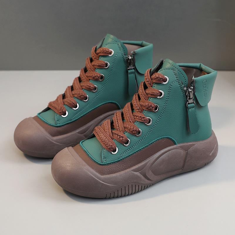 Fashion 2025 Heightened Thick-soled Casual Shoes Brown Shoes Women's Trend Breathable Women's Short Sport Shoes