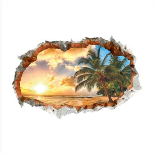Beach Wall Sunshine Sticker Decal Art Decor Vinyl Home Room Window Door Mural3d