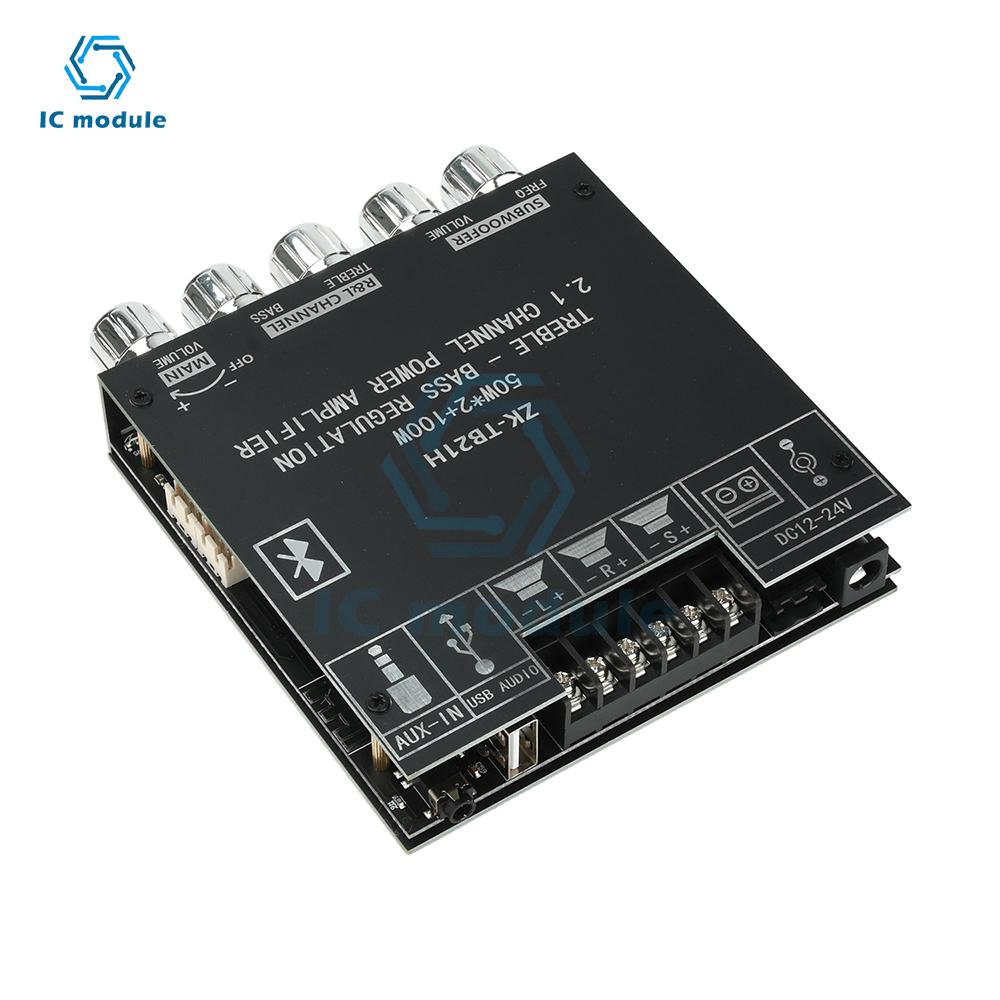 DC 12-24V TB21H BT 5.1 Subwoofer Amplifier Board 50W+50W+100W 2.1 channel digital amplifier module Stereo Bass AMP TPA3116D2